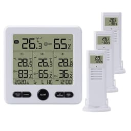 ABS Large Screen with Color Indoor Outdoor Digital Temperature Humidity Meter