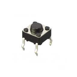 50PCS 6x6MM 4PIN Light Tactile Tact Push Button Micro Switch Direct Plug-in Self-Reset Kit Sets DIP Copper Key Switches(5mm)