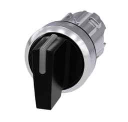 Changeover Switch Illuminated Round Metal Short Knob 3SU1052-2BM10-0AA0