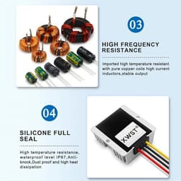 36V 48v to 12V 1A to 60A Power Converter Step Down 36 48 Volt to 12 Regulator Voltage(2A ABS Plastic)
