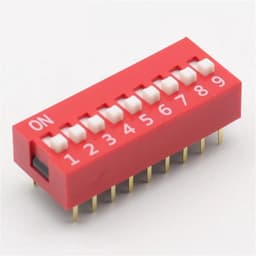 9 Position 2.54mm Pitch 18 Pin Slide DIP Switch 10Pcs
