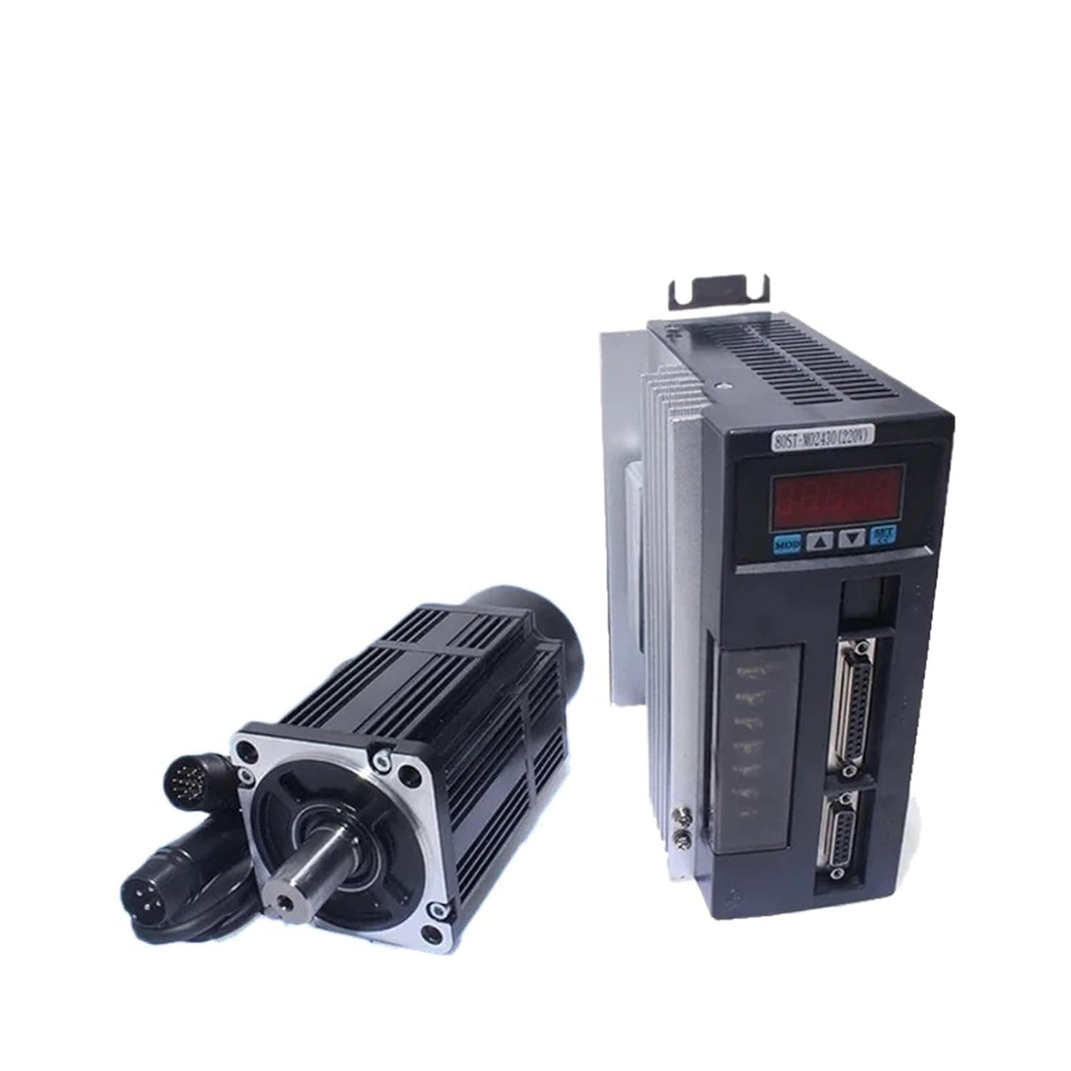 15A Driver 80st-M02430 Ac Servo Motor Kit 2.39n 750w 3000rpm 220v Single-Phase Drive DIY Precision Simulators ﻿(Black,RS485-3M Standard Cable)