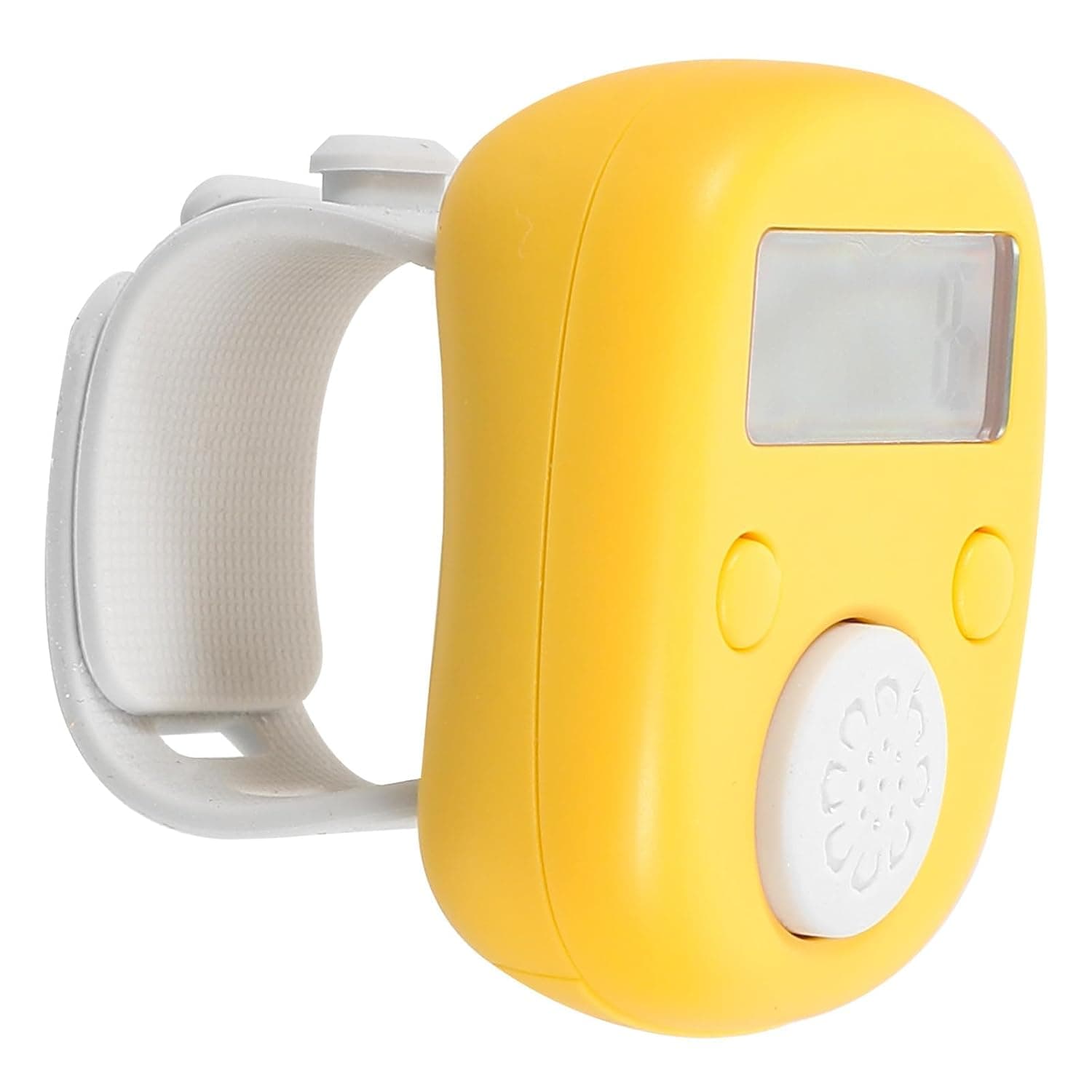 Yellow Finger Mounted Manual Digital Counter, Plastic Portable Tally Device