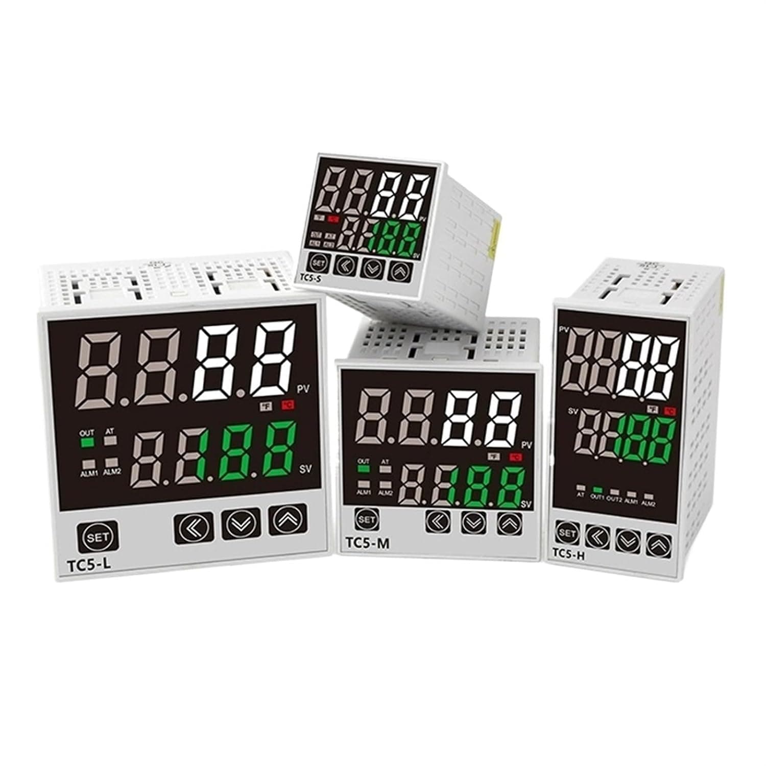 PID Temperature Controller Timer Thermometer Relay K-Type 400℃ AC100~220V Integration Control Instrument Buzzer Alarm(TC5-H)