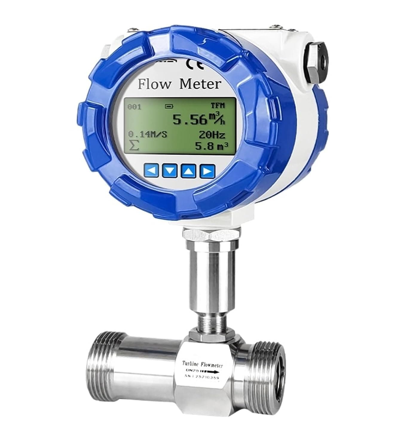 Industrial Turbine Flowmeter DN4-DN100 Water Flow Meter Digital Sensor