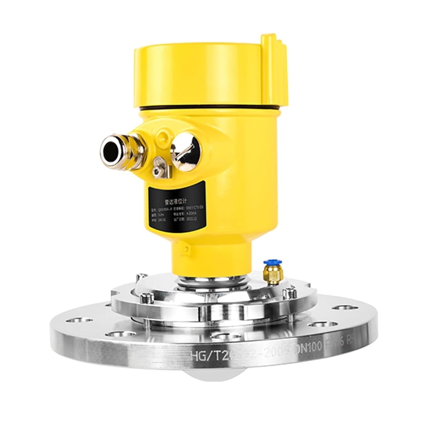 80Ghz Radar Level Sensor G1.5 DN80 Flange 0-200℃ Level Meter 4-20mA with DC24V Level Gauge Transmitter(0-20m G1.5)