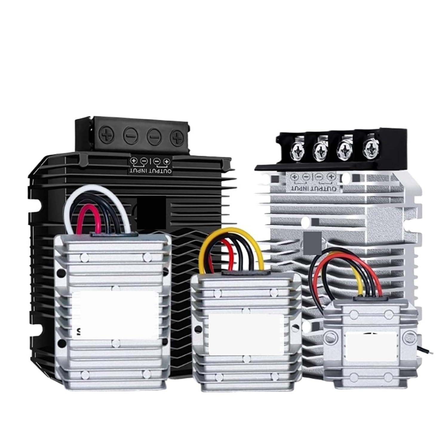 1pcs Boost Buck 12V 24V 8-40V to 13.8V DC DC Converter to 13.8V 1A-55A Voltage Regulator Car Truck Boat Waterproof(10a)