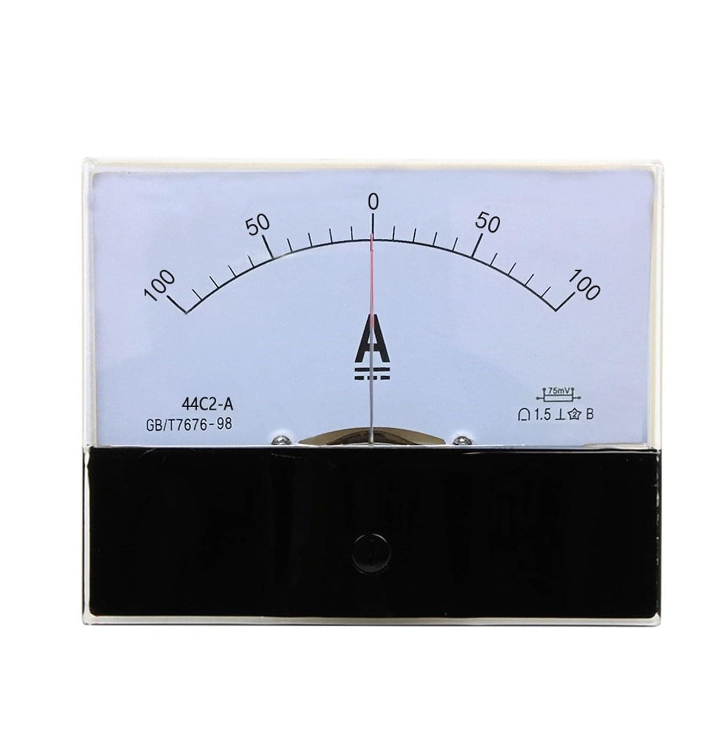 44C2 DC /75mv Amperemeter Gauge Analog Panel AMP Current Meter50A -0-50A Ammeter 3A 5A 10A 20A 30A 100A 200A 300A 500A 1Pcs(3A -0-3A)