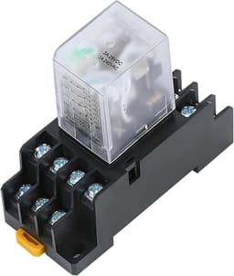 Relay HH54P MY4NJ Plug-in PYF14A DC/AC 12v 24v 36v 48v 110v 220v 5A Silver Contact 14pins 4PDT rele Socket(Dc,12V)