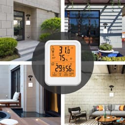 ABS Digital Multi-Functional Temperature Humidity Meter Home Large Screen Alarm Clock