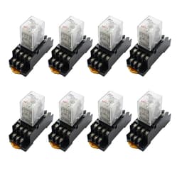 MY4NJ Plug-in Relay 12v 24v 36v 48v 110v 220v DC/AC 5A Silver Contact 14pins 4PDT rele Socket(DC 36V)