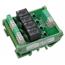 4 Channel Relay Module 1 SPDT DIN Rail Mount 12V 24V DC/AC Interface Relay Module 220V 230V 5VDC 1Pcs(FY-T734-5VDC)